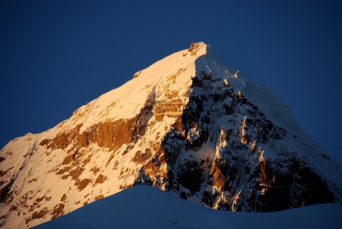 34 Nyanang Ri Close Up At Sunset From Shishapangma Southwest Advanced Base Camp Nyanang Ri (7071m) close up at sunset from Shishapangma Southwest Advanced Base Camp.